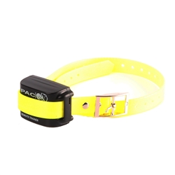PAC Medium/Large Dog Training Collar EXC7 in yellow, adjustable strap, without charger, suitable for medium and large dogs.