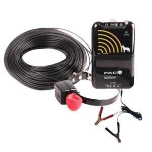 PAC Holiday Pet Fence kit set up outdoors, designed to safely contain dogs while traveling or on holiday.