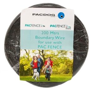 Roll of PAC Fence Boundary Wire, 200 meters, designed for use with PACDOG electronic pet fence systems.