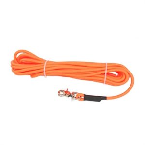 Yellow reflective dog leash, 1500 mm long, 19 mm wide, 2.5 mm thick, designed to keep dogs visible and safe during walks.