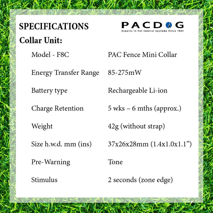 PAC Fence Mini/SM Collar | Dogs & Cats | F8C - Image 3